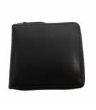 スロウ SLOW herbie round short wallet 二つ折り財布 ウォレット レザー ロゴ 黒 ブラック /FF