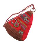 NEWARI タグ付き ボディバッグ ショルダー ニット ウール レッド /MG