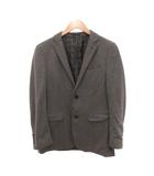バーバリーブラックレーベル BURBERRY BLACK LABEL テーラードジャケット シングル 裏地チェック柄 S グレー /JS