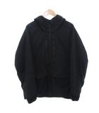 ユニクロ UNIQLO ハイブリッドダウンパーカ フード 3Dカット ひざ丈 XL 黒 ブラック /FF