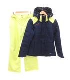 フェニックス PHENIX Quilted Two-Piece セットアップ スキーウェア ジャケット パンツ 中綿 L 紺 ネイビー 黄緑 グリーン /JS