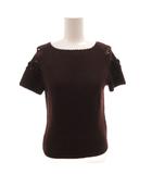 ミスクロエ miss chloe ニット セーター 半袖 レース ウール 40 ボルドー /FF