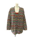 ミッソーニ MISSONI ジャケット カットソー ノースリーブ ノーカラー ジグザグ柄 S マルチカラー /CX