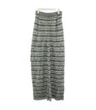 ルシェルブルー LE CIEL BLEU ツイードニットパンツ Tweed Knit Pants ワイドパンツ イージーパンツ 36 水色 ライトブルー 白 ホワイト 25S68414 /AN