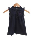 ポロ ラルフローレン POLO RALPH LAUREN ワンピース カットソー 鹿の子 ノースリーブ フリル 120 ネイビー /FF