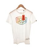 デウスエクスマキナ DEUS EX MACHINA タグ付き Tシャツ 半袖 ロゴ プリント XS 白 マルチカラー /FF