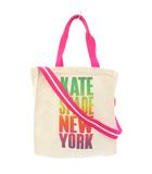 ケイトスペード KATE SPADE Kate Spade New York Tote トートバッグ ショルダーバッグ 2WAY キャンバス 白 アイボリー ピンク /TK