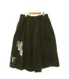 サイト s'yte COTTON DRILL BORO APPLIQUE CULOTTE PANTS キュロットパンツ イージー タック アップリケ 3 カーキ /CX ■OS