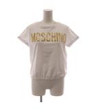 モスキーノ MOSCHINO TEEN Tシャツ カットソー 半袖 ロゴ スパンコール 164cm 白 ホワイト /AN