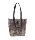 デシグアル Desigual トートバッグ ショルダー 2WAY プリーツ 総柄 ロゴ 白 ホワイト 青 ブルー 黒 ブラック /FF