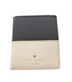 ケイトスペード KATE SPADE 二つ折り財布 ウォレット バイカラー ロゴ PVCレザー ブラック ホワイト /FF