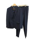 スーツセレクト SUIT SELECT SLIM TAPERED_2 セットアップ 2釦シングルスーツ テーラードジャケット スラックスパンツ  A5 紺 ネイビー BLRP2350/SH