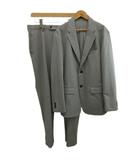 ユニクロ UNIQLO セットアップ 上下 2点セット 感動ジャケット 感動パンツ スーツ フォーマル 千鳥格子柄 L グレー /MD