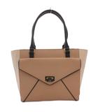 ケイトスペード KATE SPADE ハンドバッグ トート 肩掛け レザー ロゴ金具 ベージュ /GV