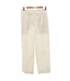 プラステ PLST 25SS ブレンドワイドパンツ スラックス リネン混 M 白 ホワイト /FF