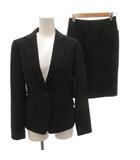 パーソンズ PERSON'S SUITS STYLE セットアップ スーツ テーラードジャケット タイトスカート ひざ丈 5 黒 ブラック /FF