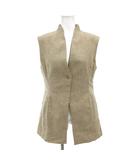  ローレン LOUREN 23AW slub tweed shape vest ベスト ジレ ツイード スワンネックカラー 前開き ベージュ フリーサイズ