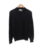 ユニバーサル ランゲージ UNIVERSAL LANGUAGE NAVY LABEL オフィニット ポロニット 長袖 ウール L 紺 ネイビー /FF