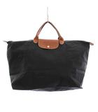 ロンシャン LONGCHAMP ル プリアージュ LE PLIAGE トラベルバッグ ナイロン レザー ハンドバッグ L 黒 1624089001 /YM