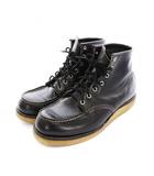 レッドウィング REDWING 90s 四角犬タグ アイリッシュセッター ワークブーツ モックトゥ レザー 黒 /YM
