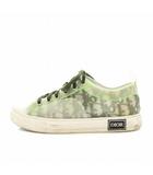 ディオール Dior スニーカー シューズ レザー チュール トロッター 35 緑 グリーン 白 ホワイト MM 0819 /YT