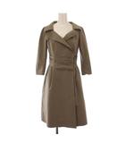 フォクシーニューヨーク FOXEY NEW YORK チェスターコート 七分袖 ひざ丈 38 カーキ 24876 /BM