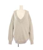 ドゥーズィエムクラス DEUXIEME CLASSE Both neck Vコットンプルオーバー ニット 長袖 無地 ワンカラー F ライトグレー 17080500710010 /BB