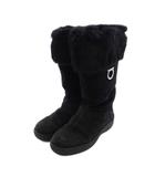 サルヴァトーレフェラガモ Salvatore Ferragamo ガンチーニ スエード ムートンブーツ 36 黒 /YM