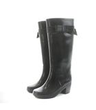 ケイトスペード KATE SPADE レインシューズ 長靴 ラバー リボン チャンキーニット 5 黒 ブラック /KU ●D