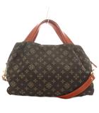 ラシット RUSSET ハンドバッグ ショルダーバッグ 2way 総柄 モノグラム ナイロン レザー 黒 ブラック 茶 ブラウン /AN4