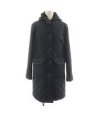 マッキントッシュ MACKINTOSH キルティングコート ロング丈 フード 中綿 裏ボア アウター 36 紺 ネイビー /AN50