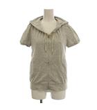 フランシュリッペ franche lippee パーカー 半袖 ジップアップ M グレー /☆G