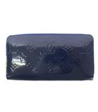 ルイヴィトン LOUIS VUITTON ジッピーウォレット ヴェルニ 長財布 ロング ラウンドファスナー モノグラム ロゴ 総柄 ワンカラー 紺 ネイビー M90047 /BB ■OH