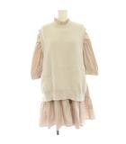 マイストラーダ Mystrada 22SS 2点セット シャツ ブラウス 七分袖 ニットベスト 38 アイボリー ピンクベージュ /HN