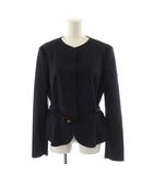 エンポリオアルマーニ EMPORIO ARMANI ノーカラージャケット 46 紺 ネイビー /AN44