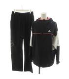 アディダス adidas セットアップ ジャケット イージーパンツ ロゴ M ピンク 黒 ブラック /AN21