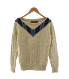 ラルフローレン RALPH LAUREN RUGBY ニット セーター 長袖 ロゴ 刺繍 S ベージュ 0161998FZ /AN46