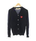 プレイコムデギャルソン PLAY COMME des GARCONS AD2006 ニットカーディガン ハートロゴ 長袖 ウール S 紺 ネイビー AZ-N008 /HN