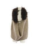 23区 オンワード樫山 ファー付き スヌード マフラー ストール ベージュ ブラウン CSFNW0550 /YM