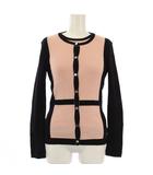 クレージュ courreges アンサンブル カーディガン ニット 長袖 セーター 半袖 バイカラー 38 ピンク 黒 /TK