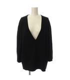 アドーア ADORE カットソー 38 黒 Vネック 七分袖 無地 /JP