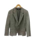 トリココムデギャルソン tricot COMME des GARCONS テーラードジャケット ブレザー ウール M 黒 ブラック チェック柄 シングルブレスト /RR