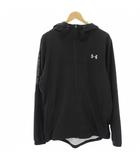 アンダーアーマー UNDER ARMOUR マウンテンパーカー ジャケット 裏地メッシュ ジップアップ LG 黒 ブラック /HN