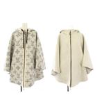 ルイヴィトン LOUIS VUITTON 23SS  リバーシブル モノグラム マヒナ ケープ ポンチョ フーディ ミドル丈 TU 白 F0C005R90 /KH