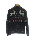 ポロ バイ ラルフローレン Polo by Ralph Lauren フリースジャケット XS 紺 ネイビー ノルディック柄 長袖 ジップアップ /GP