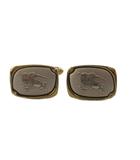 バーバリー BURBERRY カフス ロゴ シルバー ゴールド /BM