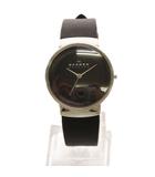 スカーゲン SKAGEN 腕時計 ウォッチ クォーツ アナログ 3針 レザーバンド 黒 ブラック シルバーカラー SKW2059 /YT ●D