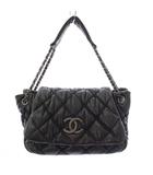 シャネル CHANEL バブルキルト ラムスキン ココマーク ショルダーバッグ ハンドバッグ 黒 /KH ■OH