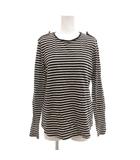 ローレンラルフローレン LAUREN RALPH LAUREN Tシャツ カットソー S 長袖 白 ホワイト 黒 ブラック /AE ■GY06