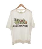 ジェラートピケオム GELATO PIQUE HOMME × スーパーマリオ SUPER MARIO ヨッシープルオーバー ルームウエア Tシャツ L クルーネック 白 ホワイト /GV ■GY06